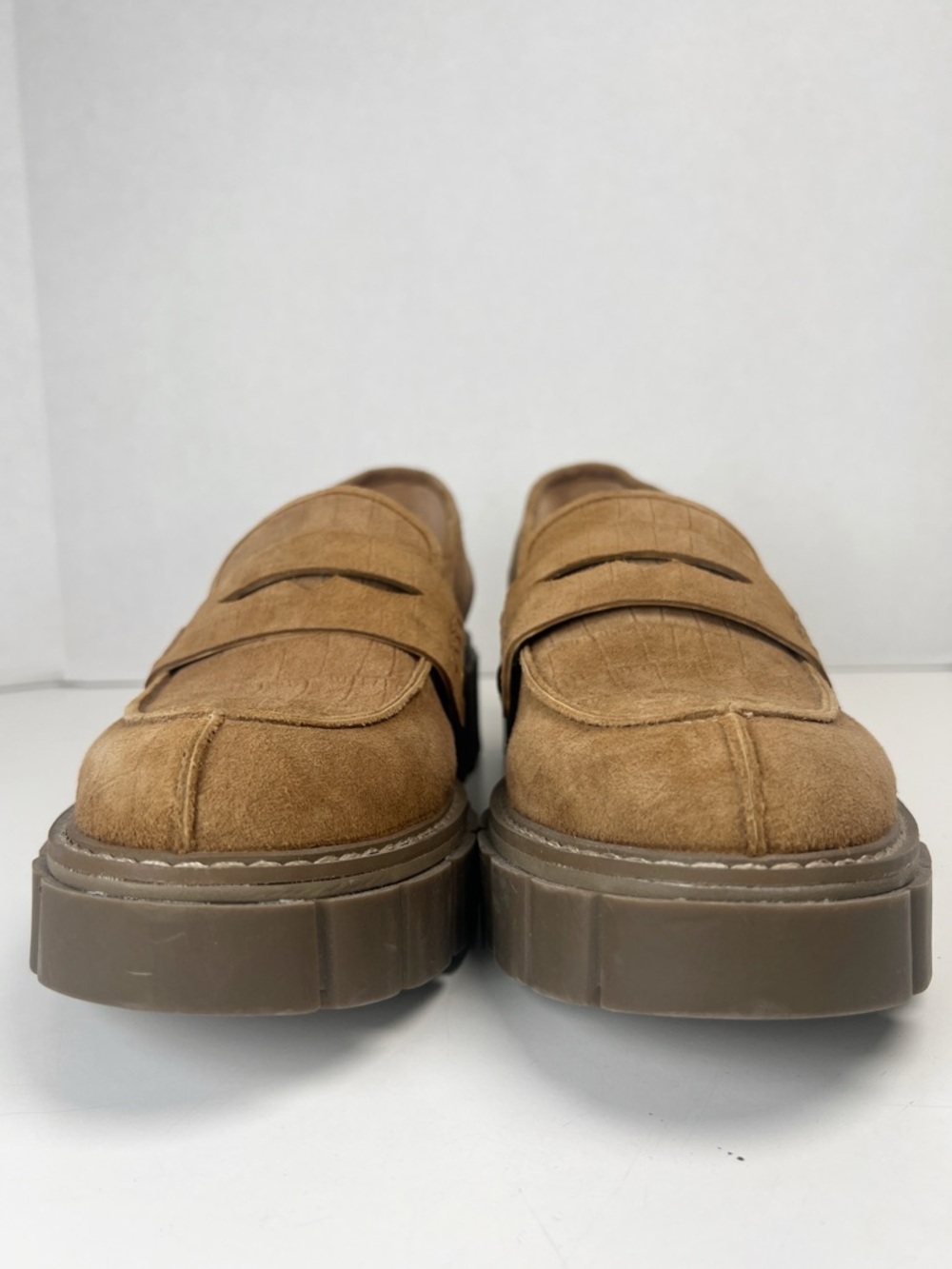 VIONIC Women’s Size 10 Tan Brown Nubuck Elodie Platform Penny Loafer - Picture 8 of 12